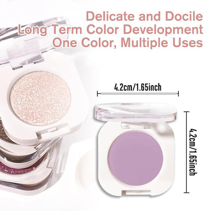 Violet Purple Matte Single Eyeshadow, Lightweight Blendable Mini Eye Shadow for Older Women, Monochrome Eyeshadow Palette Makeup Pigmented Waterproof, Vegan & Cruelty-Free, 31