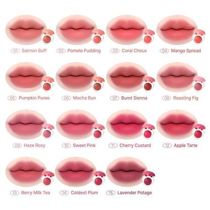 dasique Souffle Color Pot #01 Salmon Buff – Makeup Blush, Buildable Silky-Smooth Texture, Build-In Mini Brush, Multi-Use For Cheek and Lip