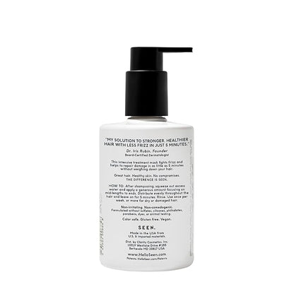 SEEN Frizz + Repair Treatment Mask - Scented- Fights Frizz, Repairs Damage for Stronger, Smoother, Healthier-Looking Hair - Safe for Sensitive Skin