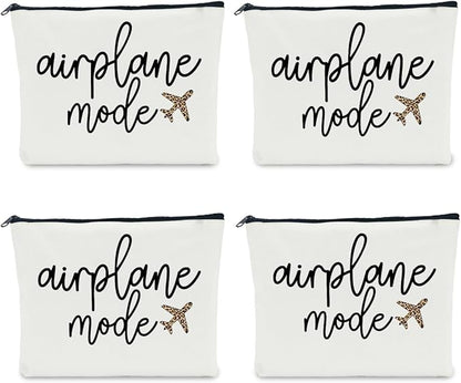 4 PCS Travel Gifts for Women - Weekend Trip Makeup Bags for Friends, Besties, Travelers - Vacation, Holiday, Bachelorette Party Cosmetic Bags