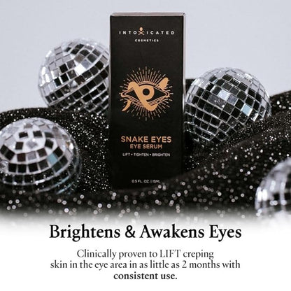 Intoxicated Cosmetics Snake Eyes Eye Serum 15 ml - Bakuchiol Under Eye Solution for Women and Men - Lift | Tighten | Brighten