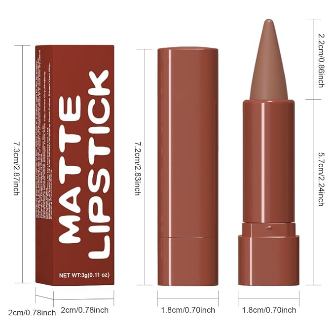 3Pcs Lip Liner and Lipstick Combo Sets, Gradient Matte lip bar matte lipstick And Lip Liner Set, Contour Gradual Ombre Effect Lip Pencil For Old Women, Long Lasting Waterproof Smudge Proof Lipstick