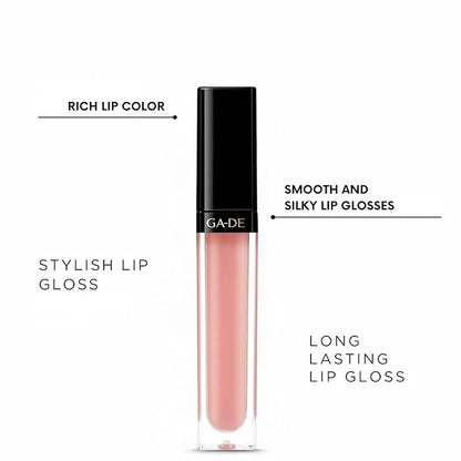 GA-DE Crystal Lights Lip Gloss, 525 - Enriched with Light-Reflecting Crystal Pearls - Smooth Silky, Rich Color - Moisturizes and Adds Shine - 0.2 oz