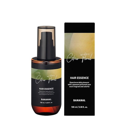 Perfumed Hair Oil & Serum 2-in-1 – Korean Essence Oil for Frizzy, Dry, Damaged Hair & Glass Hair Shine – Argan Oil & Amino Acids – Sulfate & Paraben-Free – Citrus Floral, 100ml / 3.38 fl oz