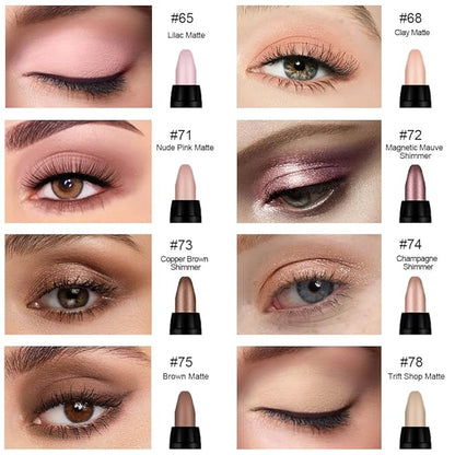 8Pcs Cream Eye Shadow Sticks Makeup for Women, Matte Shimmer Eyeliner Pencil Eyeshadow Brightener Stick for Eyes, Waterproof Eyeshadow Applicator Blendable sombras para ojos Set11#