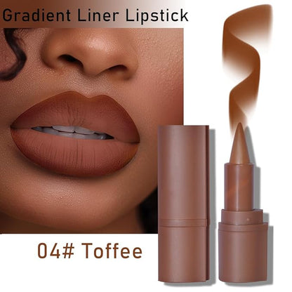 2-in-1 Gradient Lip Liner and Lipstick Lip Combo Set - Achieve Flawless Contour and Gradual Ombre Effect with Easy-to-Use Crayon Form and Cone Tip (01&04&06, 1 Count (Pack of 3))