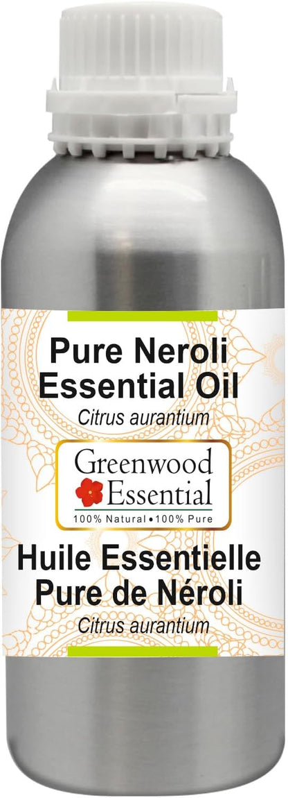 Greenwood Essential Pure Neroli Essential Oil (Citrus aurantium) Steam Distilled 1250ml (42 oz)