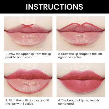 2-in-1Nude Pink Velvet Lip Liner & Lipstick Set Kit for Women, Matte Lips Kit with Lip Liner Lip Stains Long Lasting Waterproof 24 Hour Lipstick and Lip Liners Combo Lipliners Pencil Set 46