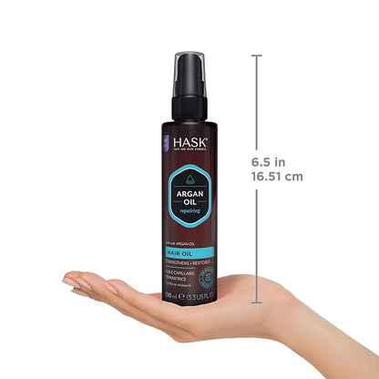 HASK ARGAN Repairing Shine Hair Oil for All Hair Types, Vegan, Color Safe, Gluten-free, Sulfate-free, Paraben-free - Pack of 3