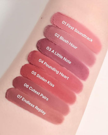 DEARMAY Pure Falling Mood Lip Pot No. 06 Cutest Pairs 0.23 Oz. Vegan Lip Stain Lip & Cheek Multi-Use Tint With Hydrating Formula for Smooth Soft Blend Without Dryness or Fine Lines, Korean Makeup