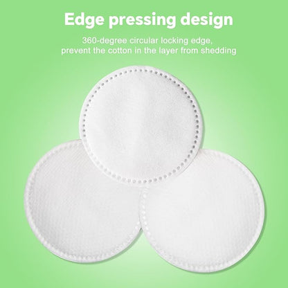 Boxed 100% Cotton Rounds for Face (150), Dual-Texture, Soft, Lint-Free Makeup Remover Pads, Hypoallergenic, Highly Absorbent