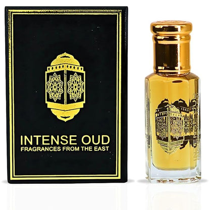 INTENSE OUD Red Tobaco Long Lasting Arabian Perfume Oils for Women 12ML (0.40 OZ) Fragrance Oil With Spicy Cinnamon, Sweet Apple, Tobacco & Vanilla, Concentrated Perfume Oil in Black Gift Box