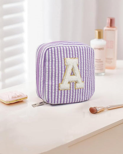 LETGO Graduation Teacher Gifts for Girls Teen Girl - Personalized Monogram Makeup Bag Cosmetic Bag | Makeup Bag for Girls Teen Girl Bridesmaid Friend Sister Wife Girlfriend Daughter Gifts