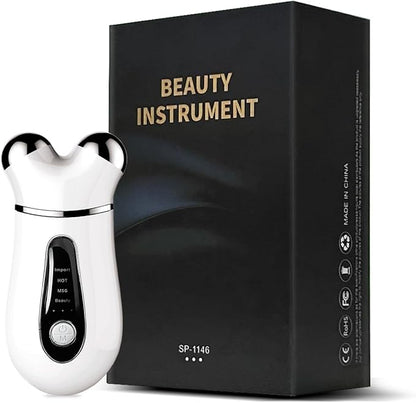 Microcurrent Face Device, USB Microcurrent Facial Shaping Tool for Facial Wrinkle Removal and Anti-Aging，Mini Microcurrent Face Lift Device for Face Lifting and Facial Sculpting (White)