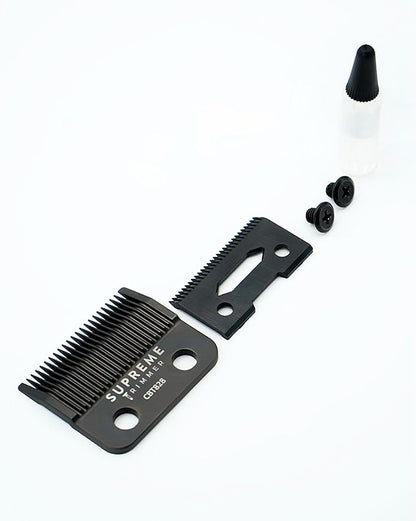 Supreme Trimmer Vader Clipper with DLC Taper Blade STC5098 | 210 Min Run Time 7500 RPM Hair Trimmer | Professional Brushless Motor Barber Clipper | Black