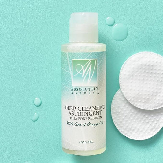 Absolutely Natural - Deep Cleansing Face Astringent Helps with Oily Skin & Acne Face Wash with Clove and Orange Oil Made in The U.S.