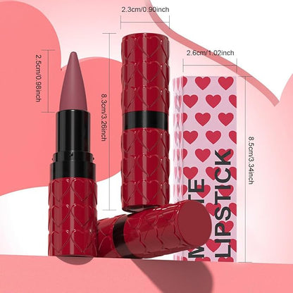 evpct Mauve Gradient Matte Lipstick Lip Liner Combo Set for Older Women Long Lasting Waterproof, Mauve Lips Stick Crayon Pencil Cream Lip Liner and Lipstick Combo Makeup, Flawless Ombre Effect