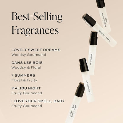 Dime Beauty Perfume Sampler, Hypoallergenic, Clean Perfumes, Eau de Toilette For Women (Set of 5, 2 ml)