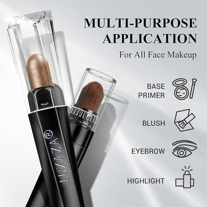Neutral Brown Eyeshadow Stick Makeup 6PCS Set, Metallic Shimmer Matte Cream Eye Shadow Eyeliner Brightener Pencil Crayon - BROWN LATTE
