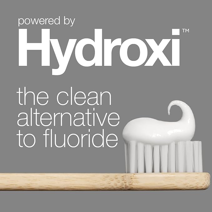 Davids Hydroxi Fluoride Free Nano Hydroxyapatite Whitening + Enamel Health Toothpaste, Antiplaque, Fresh Breath, Remineralizing, SLS Free, New Whitening Mint, 4 oz, Made in USA (3 Pack)