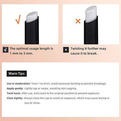 Silver White Shimmer Stick for Eyes, Lips, Face and Body Cream Highlight Eyeshadow, Multi-Use Diamond Like Shine, Moisturizing Formula Sheer Finish (Frost Beam)