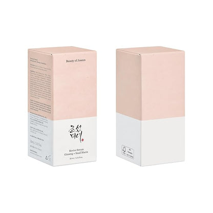 Beauty of Joseon Revive Snail Mucin Ginseng Serum Hydrating Peptide Facial Moisturizer Dark Spot Acne Scar Remover for Sensitive Face. Korean Skin Care for Men and Women, 30ml, 1fl. oz