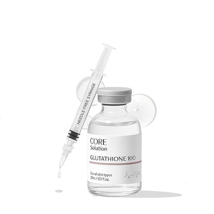 Glutathione 100 Ampoule - Fragrance Free Korean Skin Care Serum with Glutathione for Tone Support & Visible Clarity - Lightweight Brightening Serum, Suitable for Regular Skincare Routine