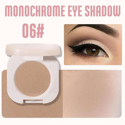 Matte Single Eyeshadow Palette Makeup for Green Blue Eyes, Light Brown Matte Eyeshadow For Women, Holographic Multichrome Cream Iridescent Single Monochrome Eye Shadow Makeup