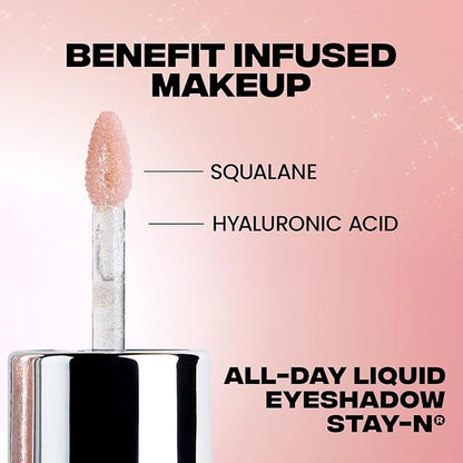 Sacheu Liquid Eyeshadow STAY-N Longwear Eye Makeup — Buildable Highly Pigmented & Blendable Eye Shadow Cream in Matte & Shimmer Finishes, Sun-LIT