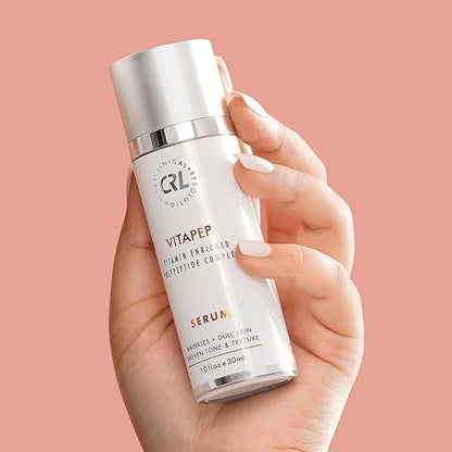Clinical Resolution VitaPep Serum Best Anti Aging, Wrinkle and Boosts Collagen, Repairs Skin, Improving Tone and Texture, Hyaluronic Acid & Vitamin (1.0 fl.oz / 30ml)