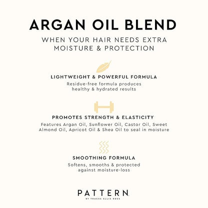 PATTERN Beauty by Tracee Ellis Ross Argan Oil Hair Serum, 3.9 Fl Oz, Rich Moisture and Shine Boost for Curlies, Coilies and Tight-Textured Hair, 3a-4c