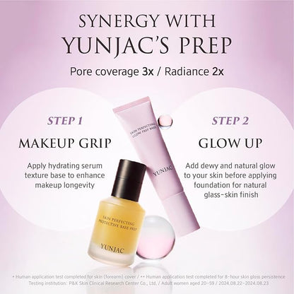 Skin Perfecting Glow Prep Base (1.01 fl oz) – Lightweight Primer with Niacinamide, Vitamin E & Fermented Green Tea, Silicone-Free Formula for Smooth, Radiant, and Long-Lasting Skin Finish