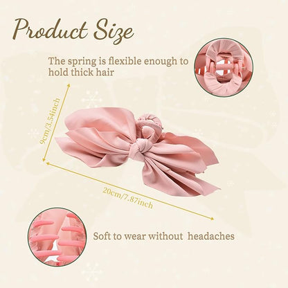 Bow Claw Clips Bow Hair Clips Black White Pink 3PCS Big Hair Bows for Women Butterfly for Styling Large Hair Clips for Thick Hair for Girls Hair Accessories for Teen
