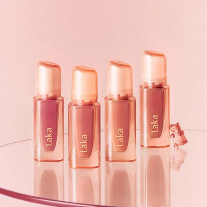Laka Jelling Nude Gloss, 4.5g/0.15oz, Sheer Hydrating Lip Oil with No Stain, Non-Sticky, Nourishing Gloss for a Fresh, Glowy Look, Vegan, Clean Beauty Makeup, K-Beauty (#302 Grape Ring)