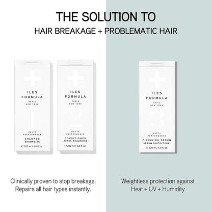 Iles Formula Nurture Pack (5-Piece Set) Shampoo + Conditioner + Hair Mask + Comb in Faux Leather Beauty Bag - Nourishes, Strengthens, Helps Prevent Hair Breakage, Infused with Vitamins & Tucuma Butter