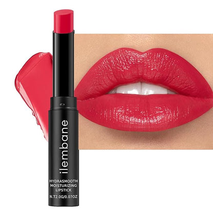 Classic Red Moisturizing Lipstick – Hydrating Creamy Lip Color for Dry & Sensitive Lips, Lightweight Glossy Tinted Balm, Long-Lasting Lipstick for Women (First Crush)