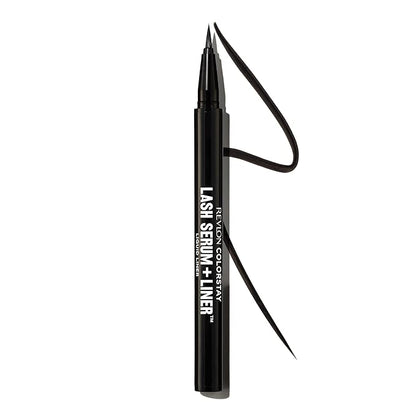 REVLON ColorStay Lash Serum + Liner, Waterproof Eyeliner, Stocking Stuffer for Her, Healthier Looking Eyelashes, Smudge-Resistant, 001 Blackest Black
