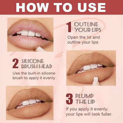 SUAKE Plump Matt Lipstick Lipliner Pencil Pack,Waterproof Crayon with Silicone Smudger for Define Contours & Sculpting Lip, Longwear Moisture Smooth Creamy Formula for Lip Makeup (03# Bend)