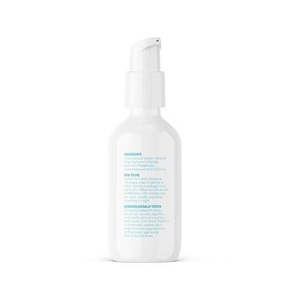 BRIOTECH Renew Serum, Hypochlorous Acid Mineral Gel, Soften Fine Line Appearance, Smooth Skin for Face, Neck, Chest, Spot Corrector, Soothe Redness, Vegan, 2 fl oz (4 Pack)