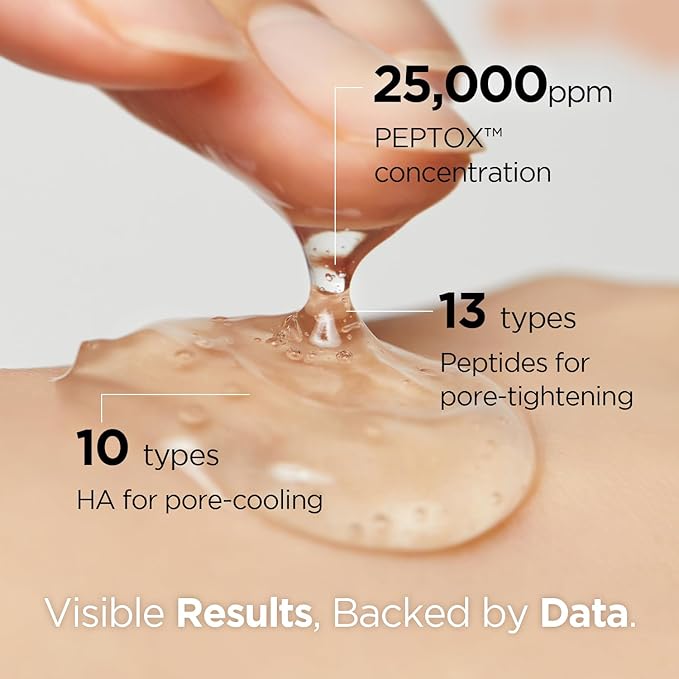 V.Peptox Jelly Tonerㅣ13 Peptides 25,000ppm + 10 Hyaluronic Acid(HA) + ExosomeㅣEssence Toner for Pore Tightening & CoolingㅣK-Skincare (5.07 fl.oz.)
