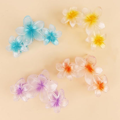 Ondder 4 Pcs Flower Hair Clips for Women Big Flower Claw Clips Large Matte Hair Clips for Thick Hair Non Slip Strong Hold Jaw Hair Clips for Women's Hair Flower Hair Accessories for Women Girls