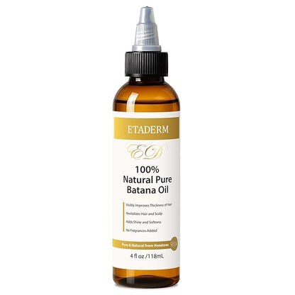 Raw Batana Oil for Hair Growth - Natural Hair Growth Oil & Hair Care Solution for Stronger, Thicker Hair - Stimulates Regrowth, Nourishes & Repairs Damage - Miskito & Honduran Hair Formula