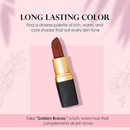 Vera Moore Creme Lipstick, Long Lasting, Lightweight, Moisturizing Opaque Color with Staying Power, Fragrance, and Paraben Free Cosmetics Soft Lipstick (Kiss N Tell)