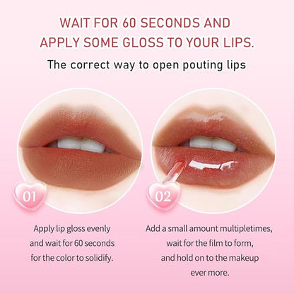 Dual-Ended Lip Stain & Lip Oil – 2-in-1 Matte Color and Hydrating Gloss, Long-Lasting Non-Sticky Lip Tint, Nourishing Moisture & Glassy Shine for Day-to-Night Looks 04#