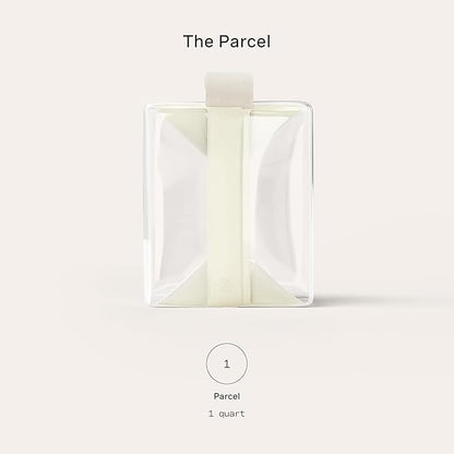 Cadence Parcel - Clear Kit with Magnetic Closure - Durable and Leak-Resistant Travel Toiletry Kit - TSA-Compliant & Modular Design - Hygiene Bag for Travel Essentials - 1 Qt - Pebble