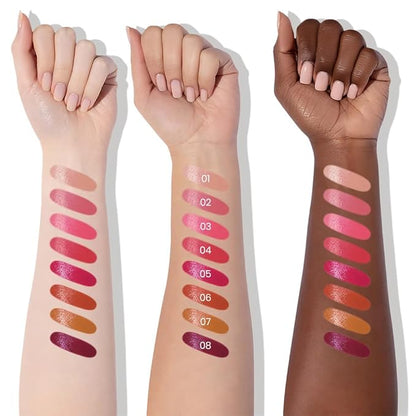 Honey Lipstick Tinted Lip Balm - Matte Tint Cream Lipsticks for All Skin Tones, Hydrating Lip Stain, Can be Buildable Blendable Nourishing Moisturizing Suitable for Women to Every Day Makeup 08