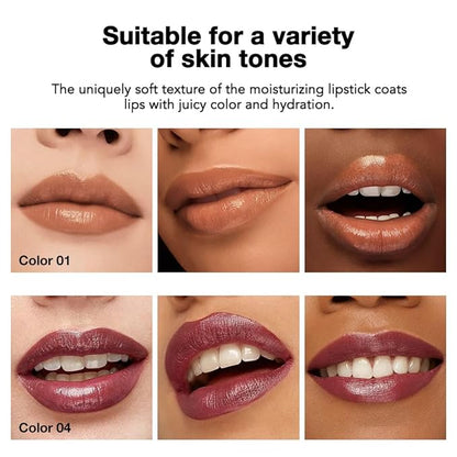 2Pcs Tinted Lip Balm Moisturizing Lipstick – Waterproof Hydrating Matte Lip Balm for Women, Creamy Natural Color Stain for Dry Lips, Soft Matte Finish (1# Warm Orange Nude Brown & 4# Mauve)