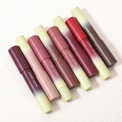 Matte Lip Lipstick Crayon Lip Liner Thick Pencil, High-Pigment Outline lips, Non-sticky Matte Velvet Texture, Waterproof & Smudge-Proof Longwear Pigmented, Fit for all tones 01#