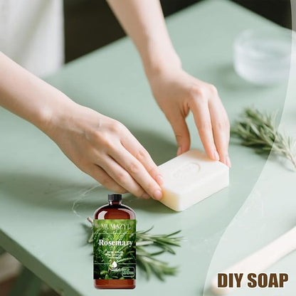 Rosemary Essential Oil, Rosemary Oil 16 Fl Oz 480ML for Diffuser Humidifier Yoga Cleaning DIY Candle Soap Making Essential Oils