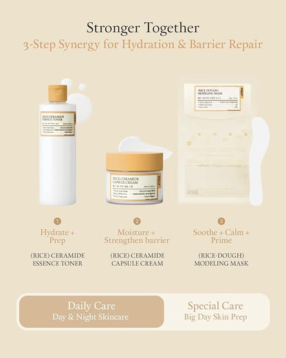 FULLY Rice Ceramide Essence Toner – Milky Korean Toner for Glass Skin, Hydrating Rice Water & Ceramide Formula for Moisture Barrier, Dewy Glow, Fragrance-Free, Vegan & Dermatologist Tested, 8.45 fl.oz